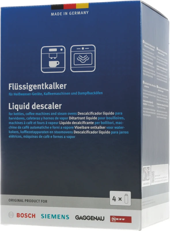 Liquid Descaler for Coffee Machines & Steam Ovens (4 Pack) 00312013
