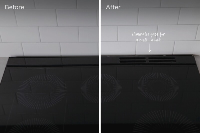 Front Control Range Black Stainless Steel Rear Filler Trim 11NBRRFLDS