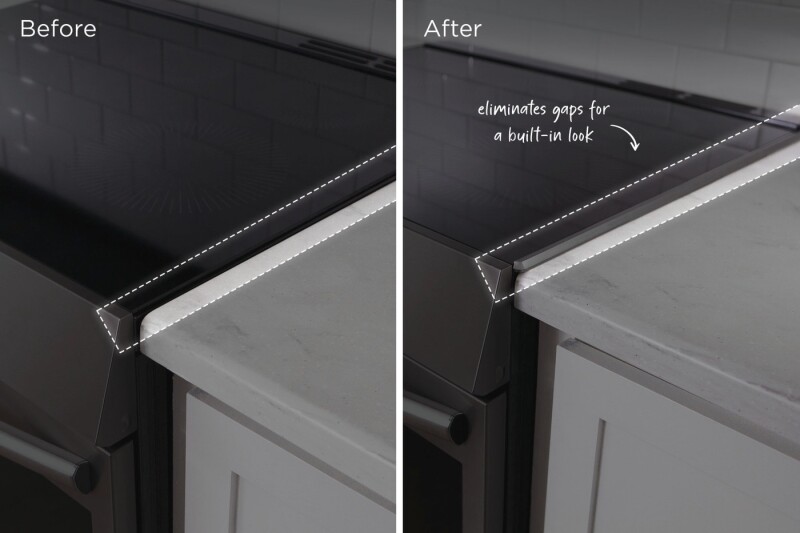 Front Control Electric and Induction Range Black Stainless Steel 3-Piece Trim Kit 11NBSTELDS