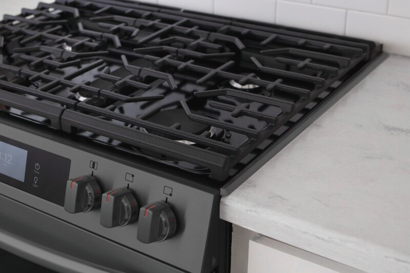 Front Control Gas Range Black Stainless Steel 4-Piece Trim Kit 11NBSTGSDS