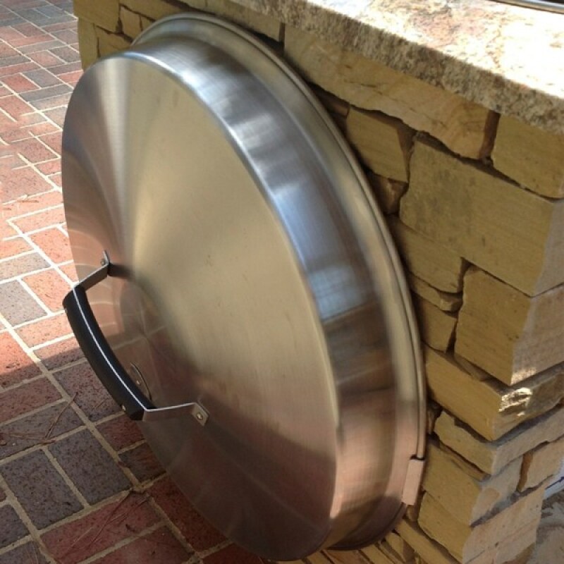 Mounting Brackets for Hanging Lid on Wall or Cabinet - 3 Pc with Hardware and Instructions 120109AC