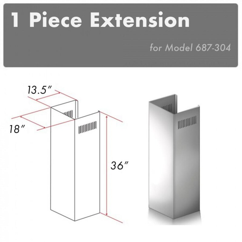 1-36" Chimney Extension for 9 ft. to 10 ft. Ceilings 1PCEXT687304