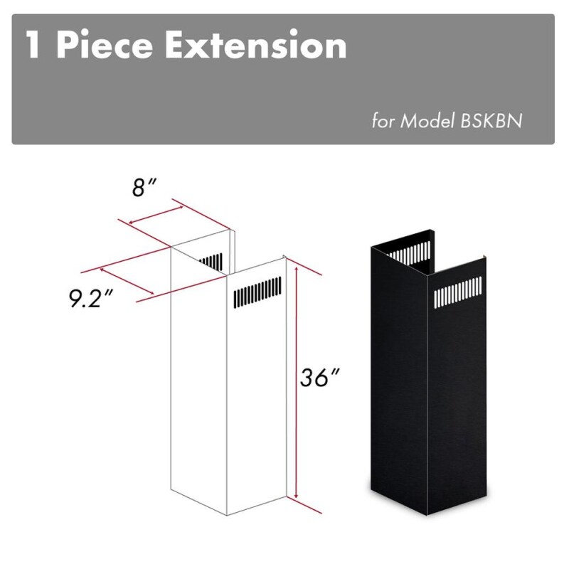 1-36" Chimney Extension for 9 ft. to 10 ft. Ceilings 1PCEXTBSKBN