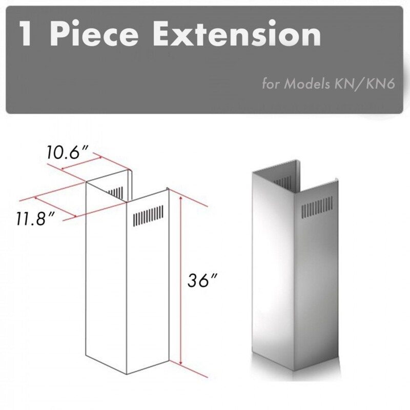 1-36" Chimney Extension for 9 ft. to 10 ft. Ceilings 1PCEXTKN