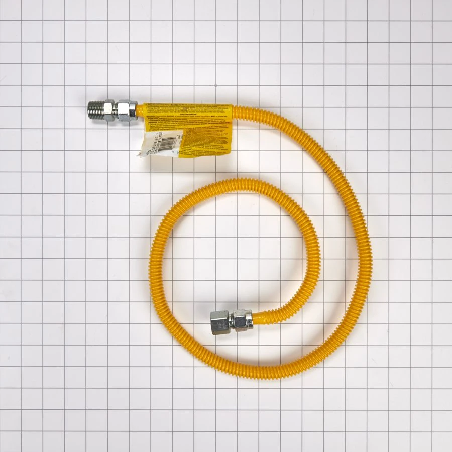 Gas Dryer Connector with 1/2" MIP x 1/2" FIP connector of 1/2" OD and 3/8" ID 20313248A