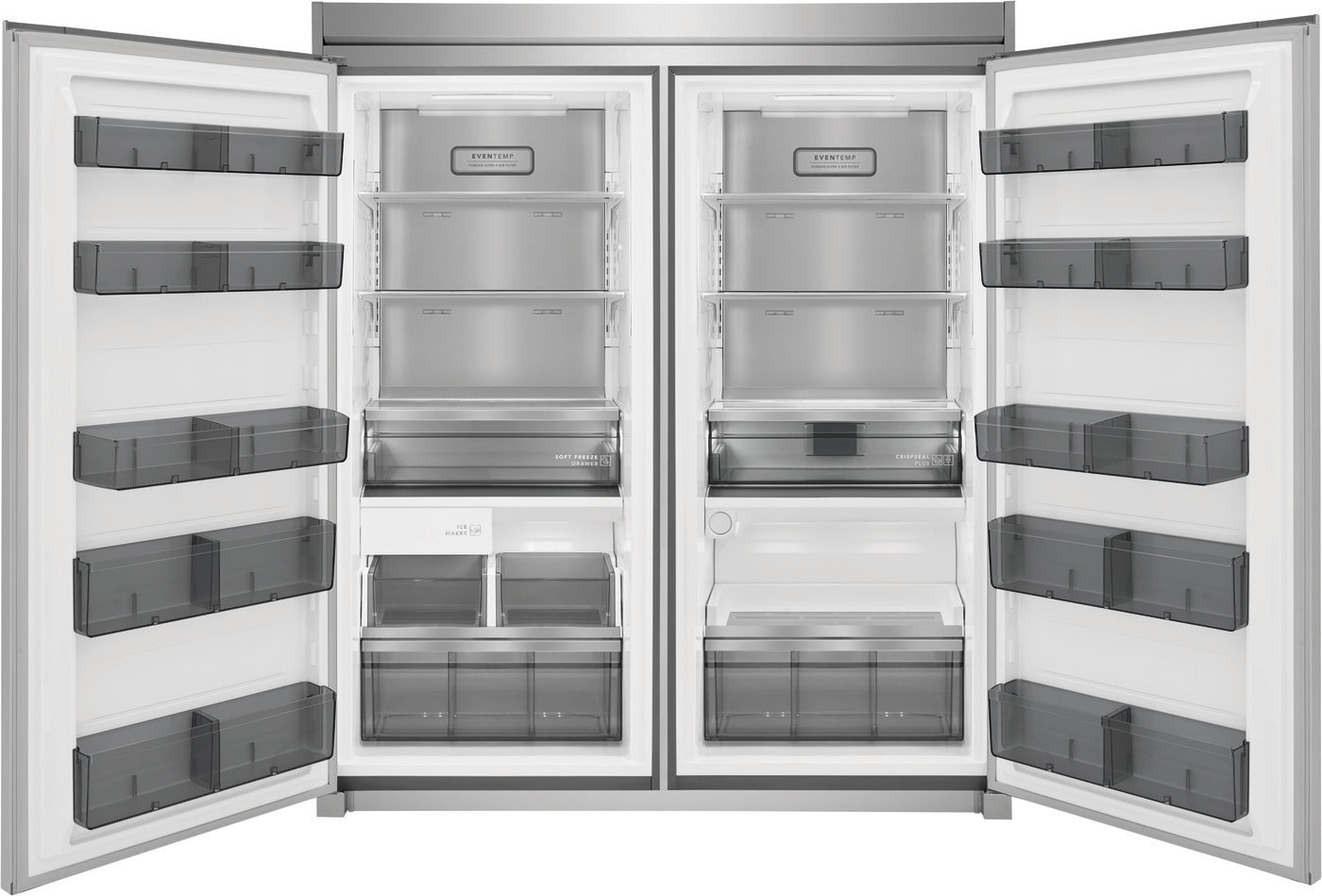Side-by-Side Column Refrigerator and Freezer Set with Flat Trim Kit 2311P2SDFT