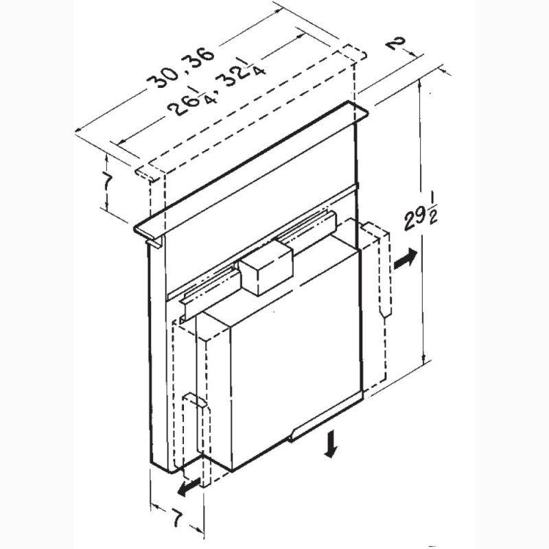 Elite 30-Inch Downdraft Range Hood, 600 Max Blower CFM Cover 273003