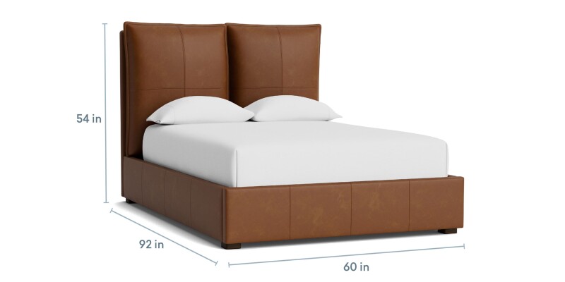 Greer Leather Upholstered Platform Bed 2830KP49LKIT52