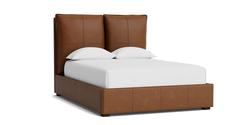 Greer Leather Upholstered Platform Bed 2830KP59LKIT52