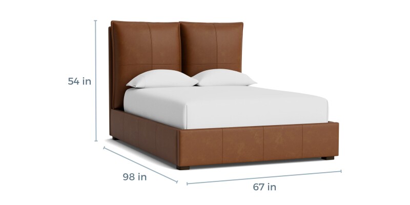Greer Leather Upholstered Platform Bed 2830KP59LKIT56