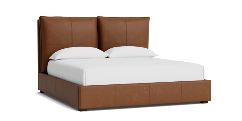 Greer Leather Upholstered Platform Bed 2830KP69LKIT54