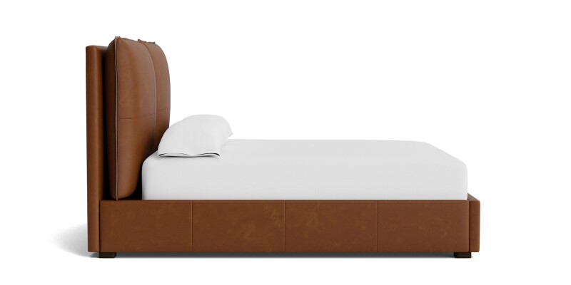 Greer Leather Upholstered Platform Bed 2830KP79LKIT57