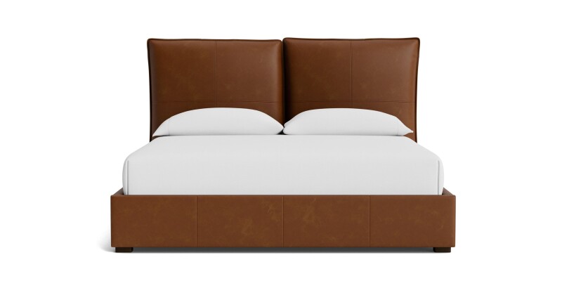 Greer Leather Upholstered Platform Bed 2830KP79LKIT60