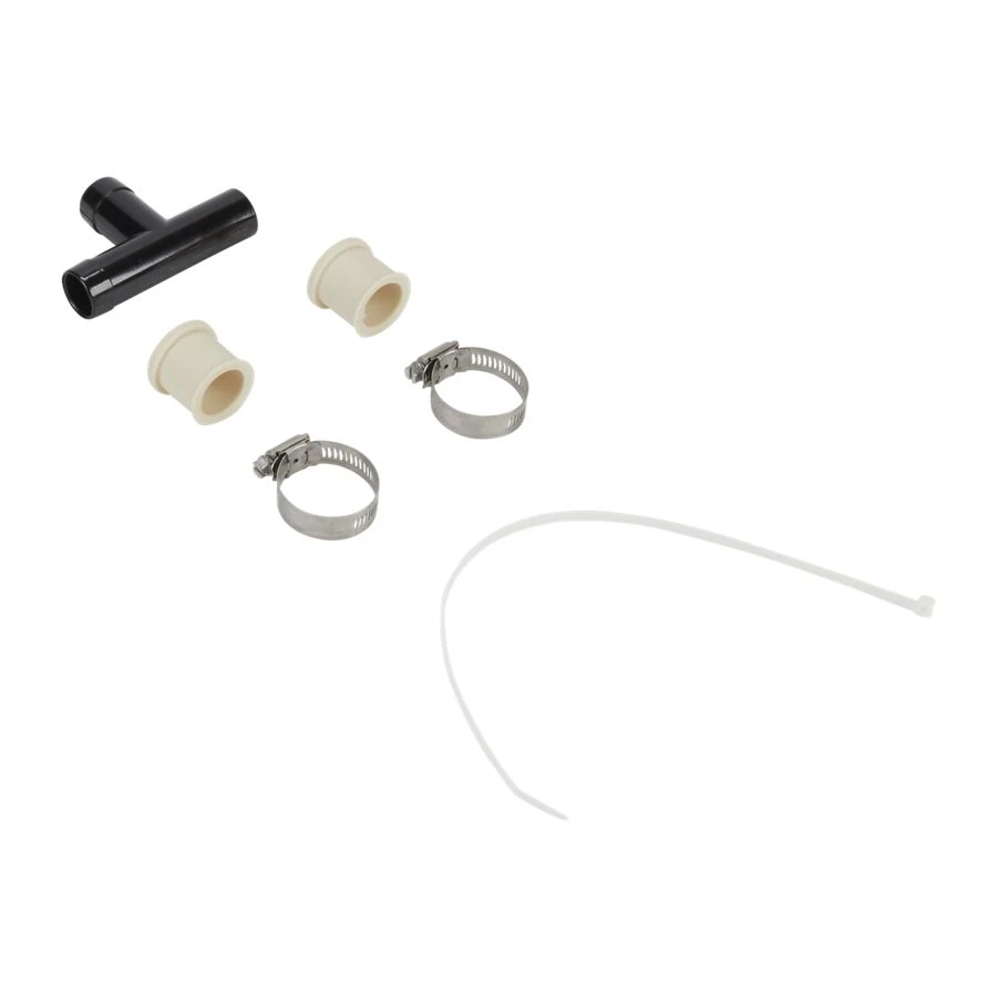Washing machine siphon break assembly with 2 hose clamps, wire tie, and 2 drain hose sleeves - 1 pack 285320