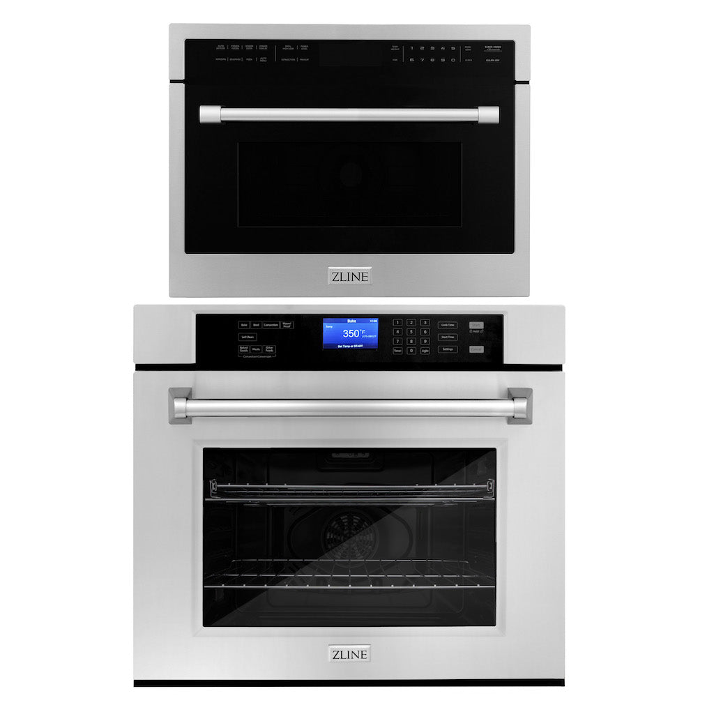 Stainless Steel 24 in. Built-in Convection Microwave Oven and 30 in. Single Wall Oven with Self Clean 2KPMW24AWS30