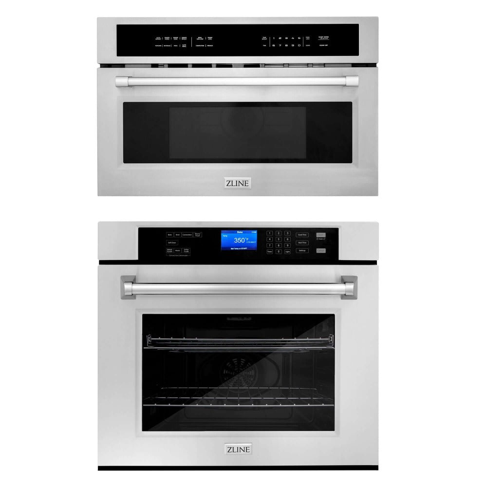 Stainless Steel 30 in. Built-in Convection Microwave Oven and 30 in. Single Wall Oven with Self Clean 2KPMW30AWS30