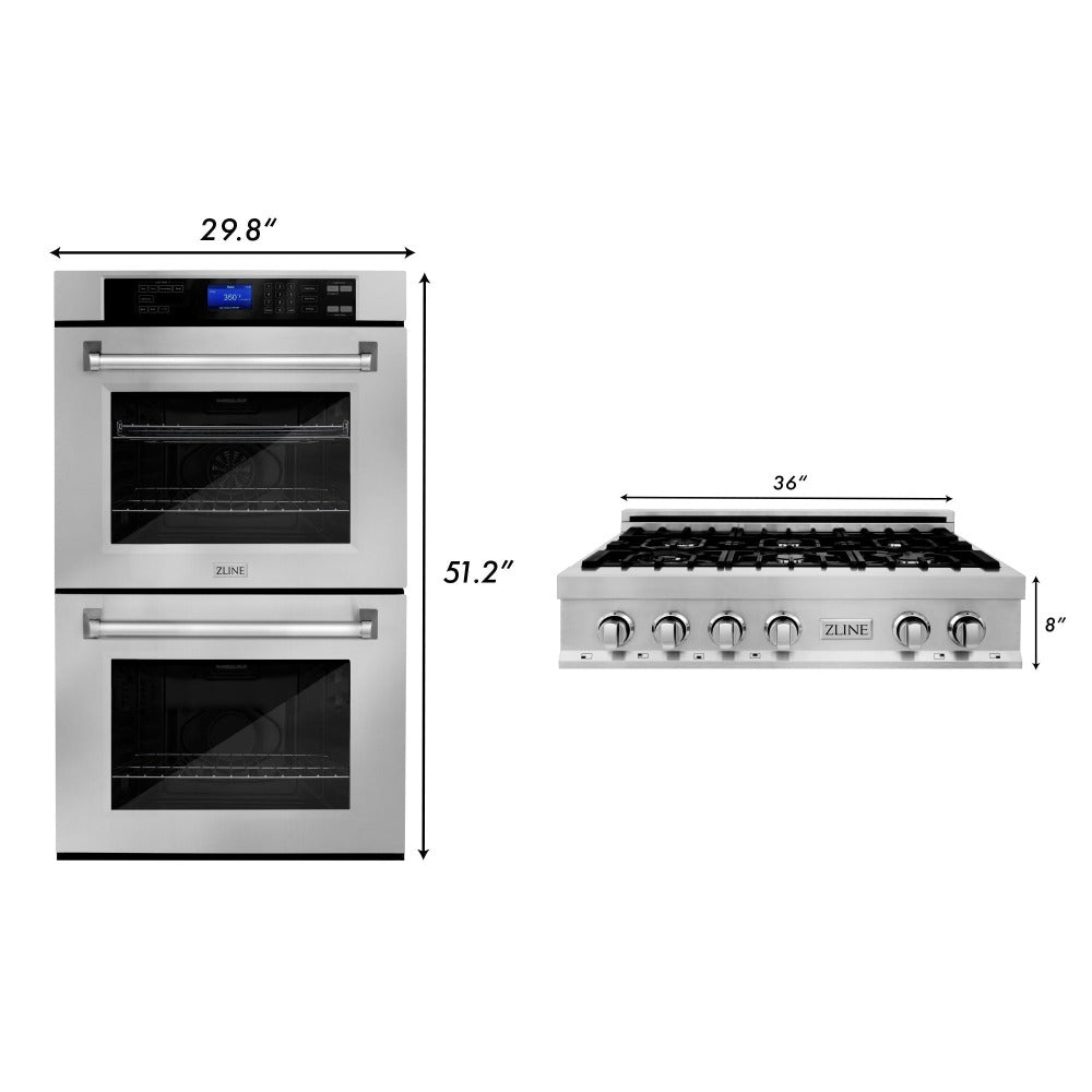 Kitchen Package with 36" Rangetop and 30" Double Wall Oven 2KPRTAWD36