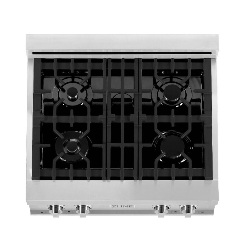 ZLINE Kitchen Package with 30 in. Stainless Steel Rangetop and 30 in. Over The Range Microwave with Modern Handle (2KP-RTOTR30) 2KPRTOTR30