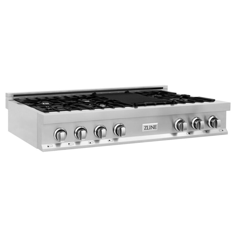 ZLINE Kitchen Package with 48 in. Stainless Steel Rangetop and 48 in. Convertible Range Hood (2KP-RTRH48) 2KPRTRH48