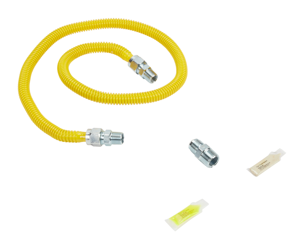 4' Gas Range Connector Kit With Two 1/2" & One 3/4" Male/female Connectors, And Sealant 3048KITRC