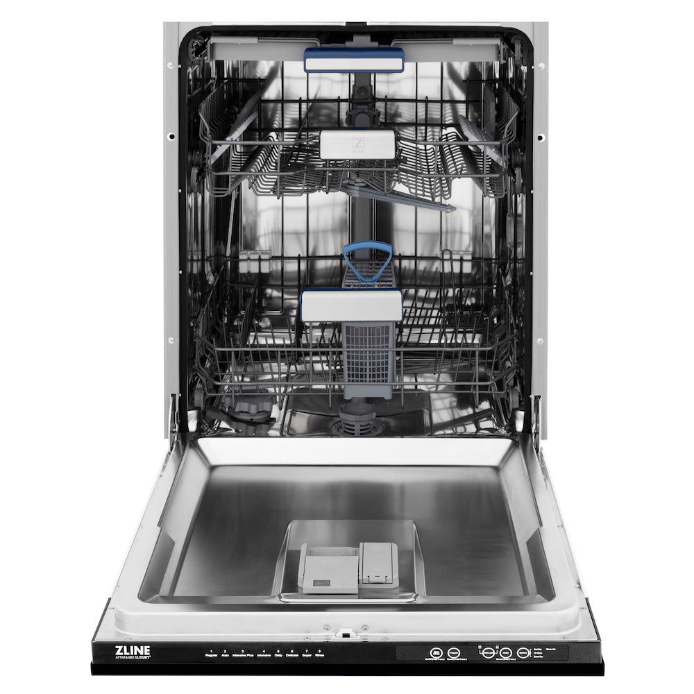 Autograph Edition 36 in. Kitchen Package with Black Stainless Steel Dual Fuel Range, Range Hood and Dishwasher with Polished Gold Accents 3AKPRABRHDWV36G