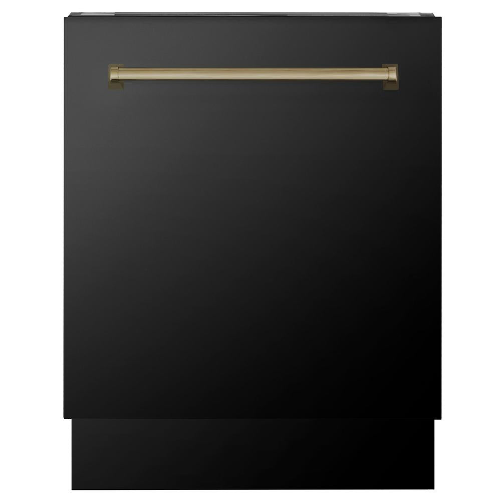 Autograph Edition 48 in. Kitchen Package with Black Stainless Steel Dual Fuel Range, Range Hood and Dishwasher with Champagne Bronze Accents 3AKPRABRHDWV48CB