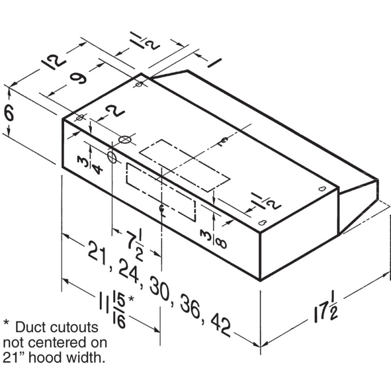 30-Inch Ducted Under-Cabinet Range Hood, 210 MAX Blower CFM 403004