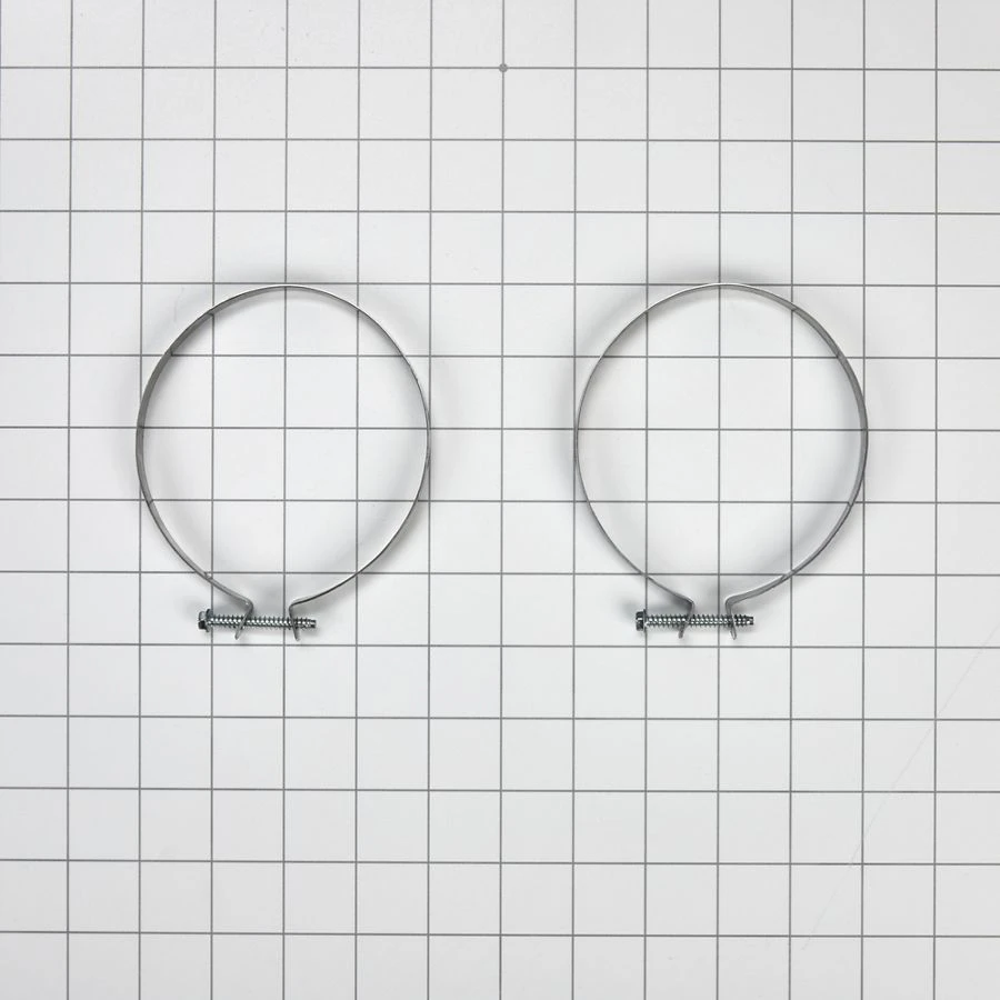 4" Stainless Steel Dryer Vent Hose Clamps with Phillips/hex head screw - 2 pack 4396008RP