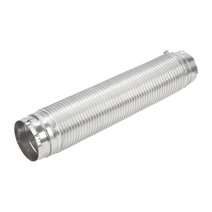 6' Dryer Exhaust Duct of snap-lock metal, with 1 male fitting and 1 female fitting for standard 4" exhaust openings 4396010RP