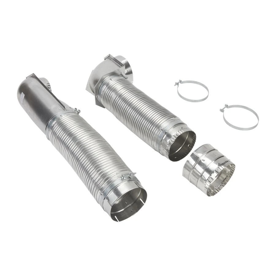 18"-29" Dryer Telescoping Vent Periscope for 2.5" clearance, with 1 male snap-lock fitting and 1 draw-band collar 4396013RB