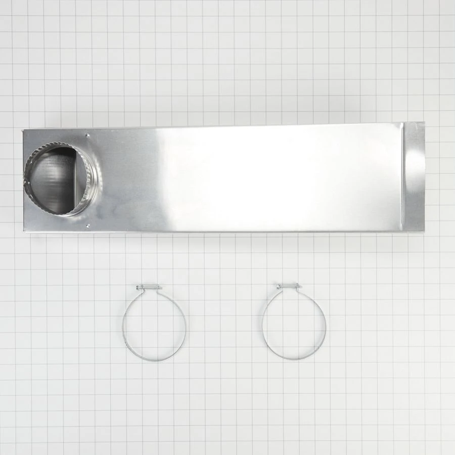 0"-18" Dryer Telescoping Vent Periscope for 2.5" clearance, with 1 male snap-lock fitting, draw-band collar & 2 clamps. 4396037RP