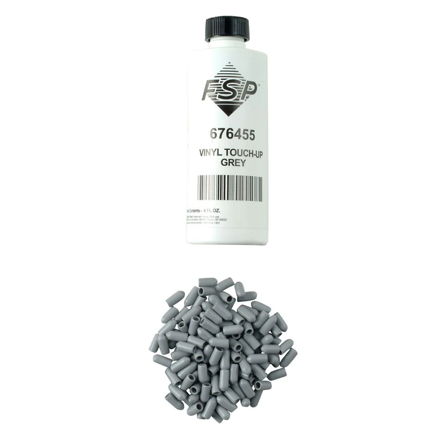 Dishwasher Rack Repair Kit With Grey Tine Tips And Vinyl Touch-up Paint - Repairs Two Racks And Cover Scratches 4396840RC