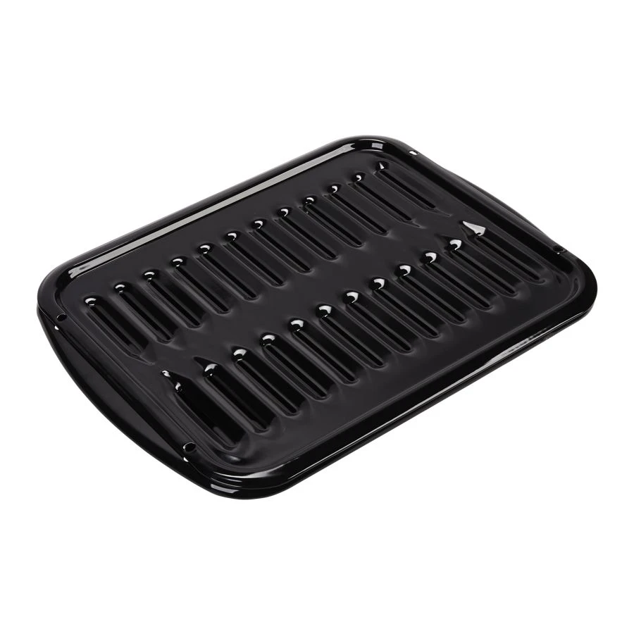 Premium Range Porcelain Broiler Pan and Roasting Rack - Grey (Includes Pan and Grid) 4396923