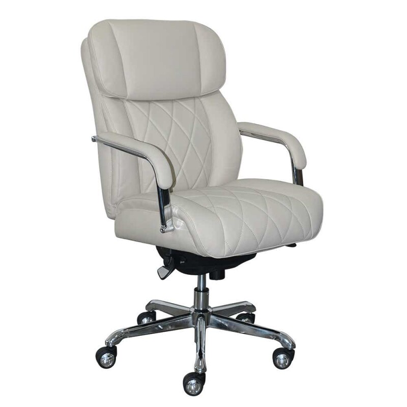 La-Z-Boy Sutherland Quilted Leather Office Chair White 44813CLZB Picture 1