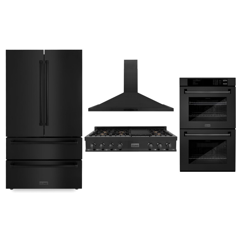 Kitchen Package with Refrigeration, 48" Rangetop, 48" Range Hood and 30" Double Wall Oven 4KPRRTBRH48AWD