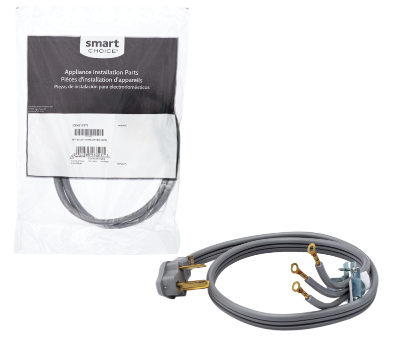4' 30 Amp 3 Wire Dryer Cord 5304512979