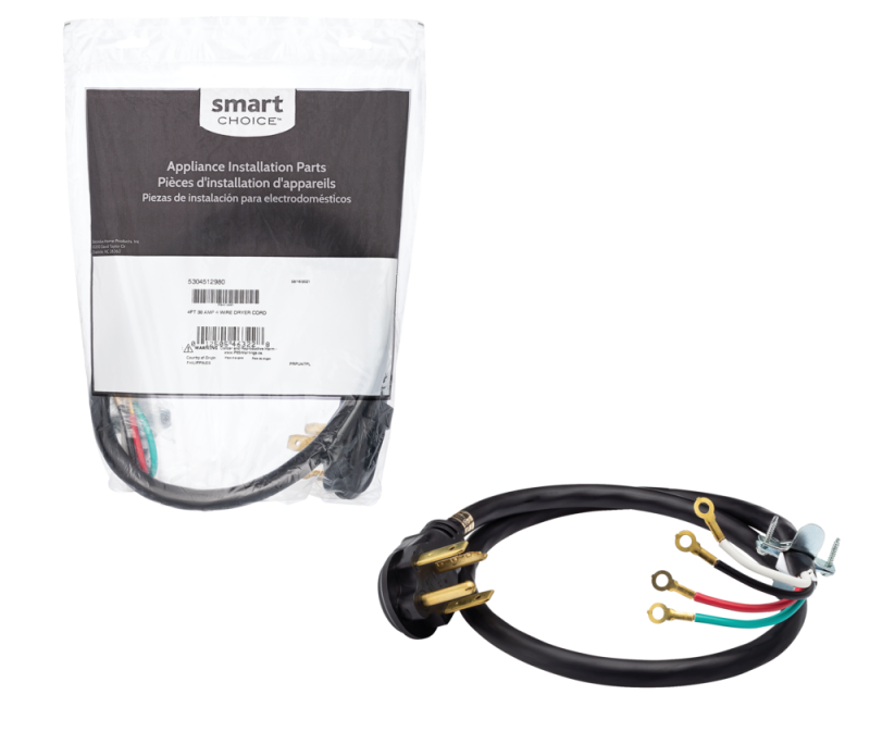 4' 30 Amp 4 Wire Dryer Cord 5304512980