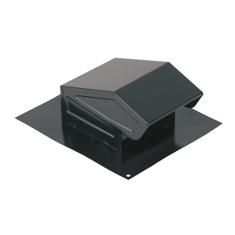 Broan-NuTone Steel Roof Cap for 3-Inch or 4-Inch Round Duct w/ Damper & Birdscreen, Black 636