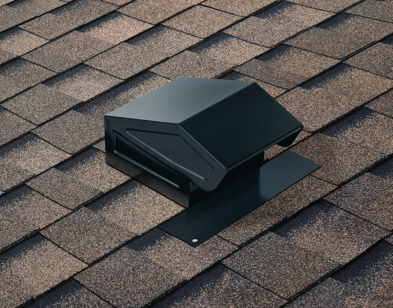 Broan-NuTone Steel Roof Cap for 3-Inch or 4-Inch Round Duct w/ Damper & Birdscreen, Black 636