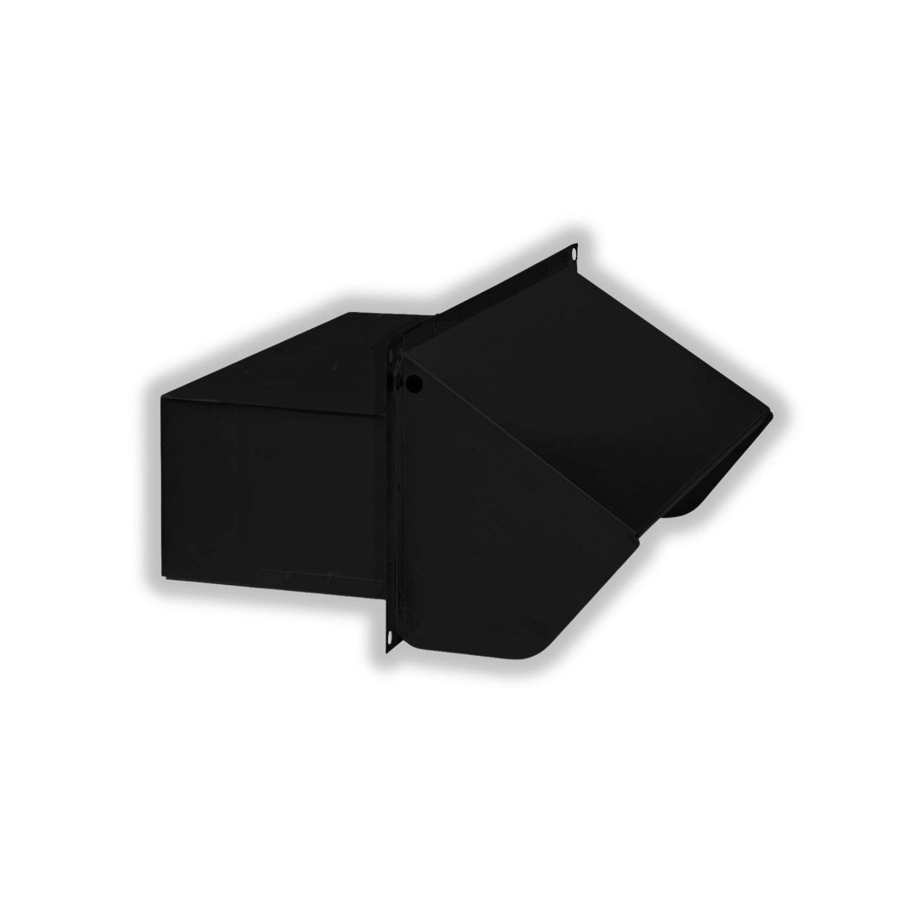 STEEL ROOF CAP FOR 3-1/4" X 10" DUCT WITH BACKDRAFT DAMPER AND BIRD SCREEN, BLACK 639