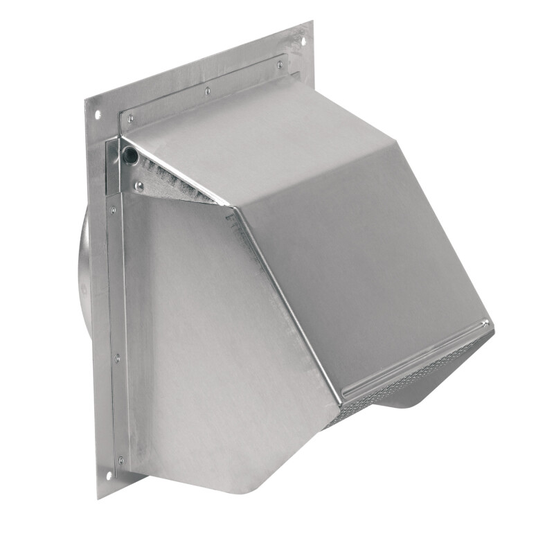 Broan-NuTone Aluminum Wall Cap for 6" Round Duct with Backdraft Damper and Bird Screen 641