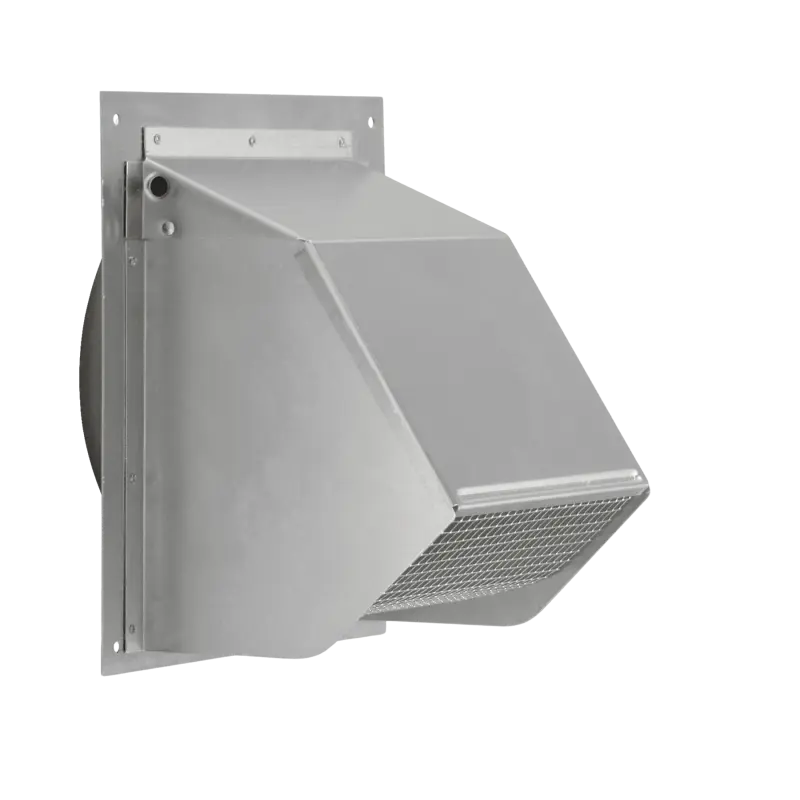 ALUMINUM FRESH AIR INLET WALL CAP FOR 6" ROUND DUCT WITH BIRD SCREEN 641FA