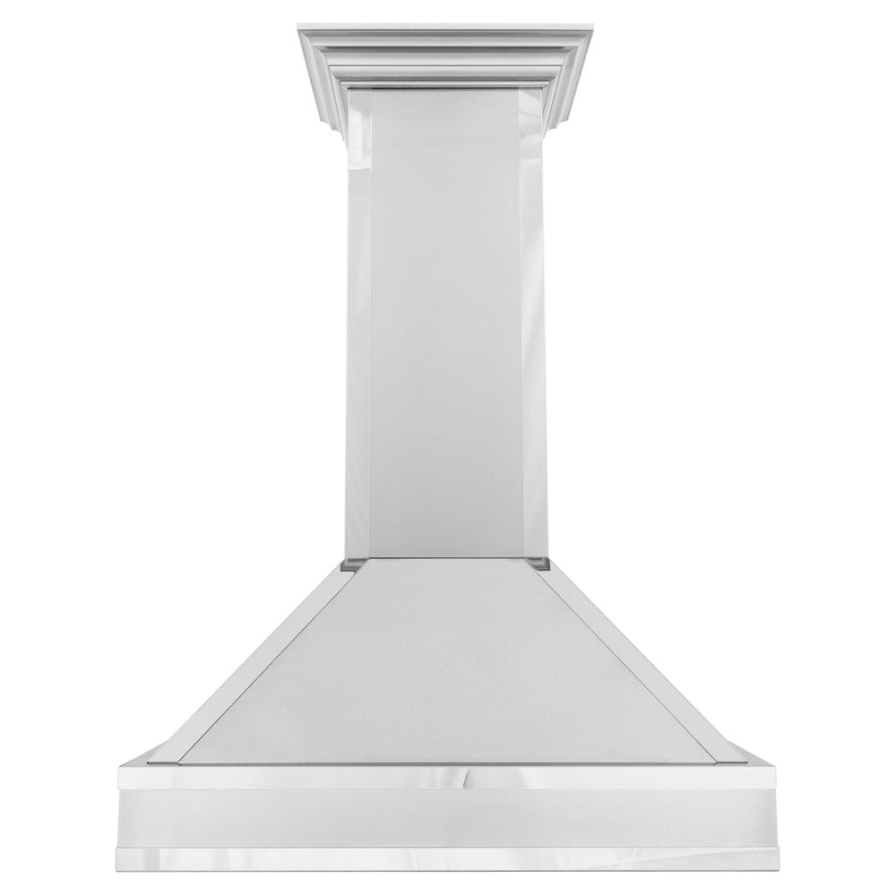 30" Designer Series Convertible Vent Wall Mount Range Hood in DuraSnow Stainless Steel with Mirror Accents(655MR-30) 655MR30
