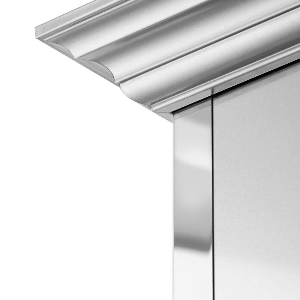 30" Designer Series Convertible Vent Wall Mount Range Hood in DuraSnow Stainless Steel with Mirror Accents(655MR-30) 655MR30