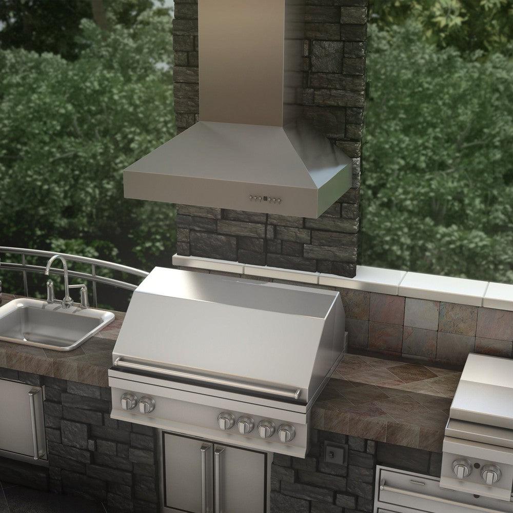 Convertible Outdoor Wall Mount Range Hood in Outdoor Approved (667-304) - 36 Inch 66730436