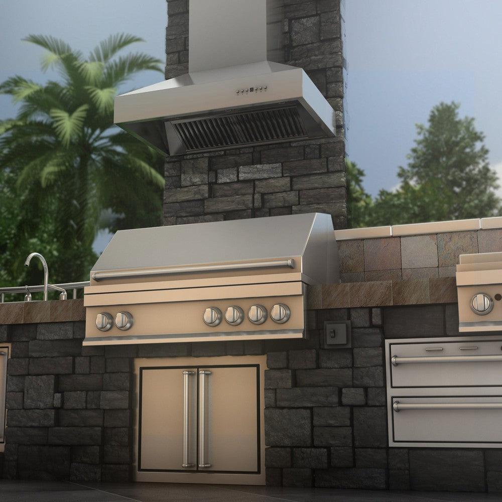 Ducted Wall Mount Range Hood in Outdoor Approved (697-304) - 42 Inch 69730442