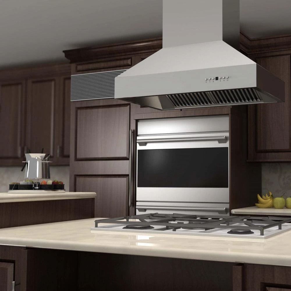 48 in. Ducted Island Mount Range Hood 697I30448