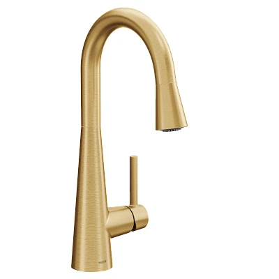 Sleek One-Handle Pulldown Bar Faucet 7664BG