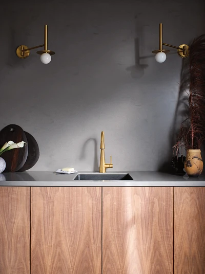 Sleek One-Handle Pulldown Bar Faucet 7664BG