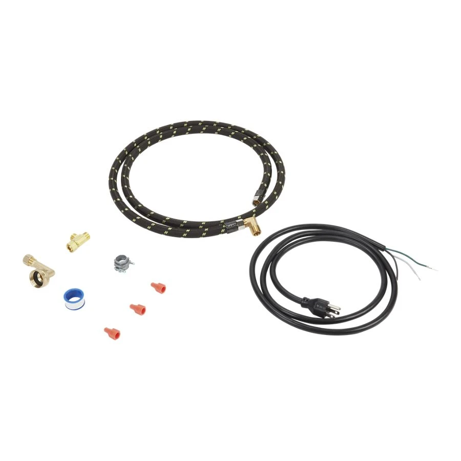 Dishwasher Water Line Installation Kit with 6' braided hose, 3/8" compression fitting, washers, and 5' 3-prong cord 8212488RC